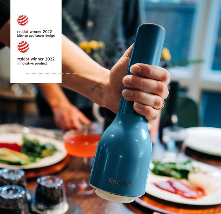FinaMill Blue Battery Operated Spice Grinder with 2 Interchangeable Pods FinaMill by Kitchen Niche