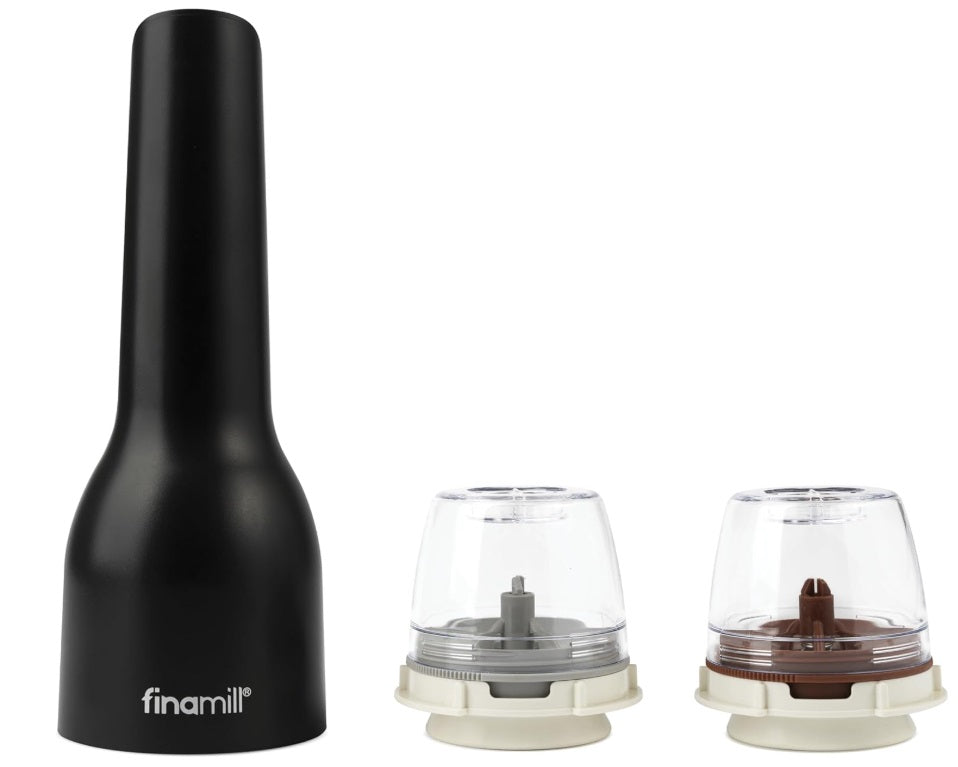 FinaMill Midnight Blue Rechargeable Spice Grinder with 2 Interchangeable Pods