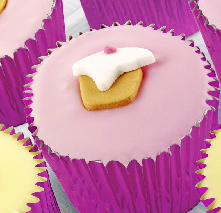 Fox Run Hot Pink Foil Baking Cups Set of 32 by Kitchen Niche