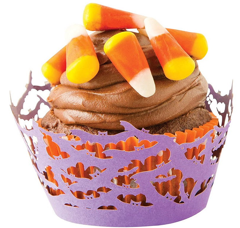 Fox Run Halloween Bats Cupcake Wrap Set of 12 by Kitchen Niche