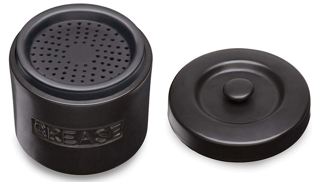 Fox Run Black Porcelain Grease Container by Kitchen Niche