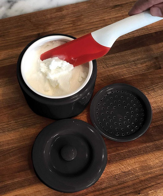 Fox Run Black Porcelain Grease Container by Kitchen Niche