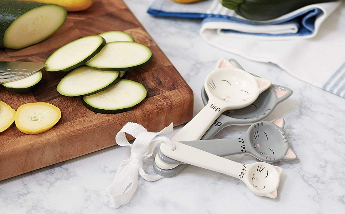 Fox Run Ceramic Cat Measuring Spoon Set by Kitchen Niche