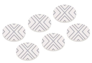 Fox Run Super Absorbent Ceramic Coaster Set of 6 by Kitchen Niche