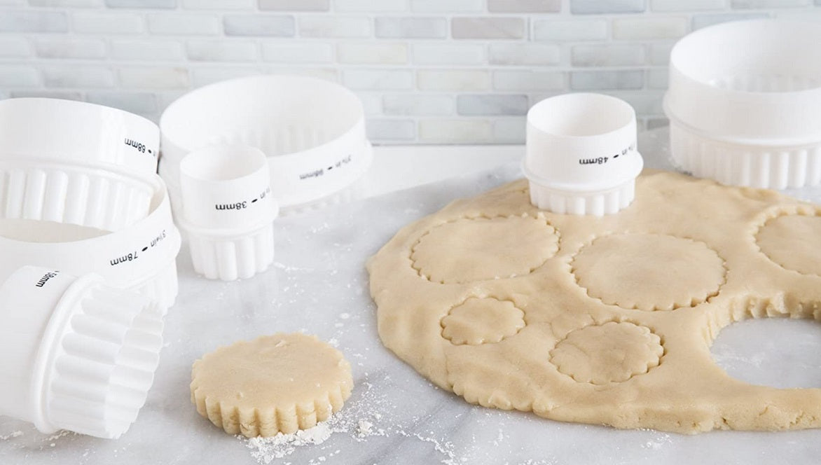 Fox Run Plain & Crinkled Double Sided Cookie Cutter Set by Kitchen Niche