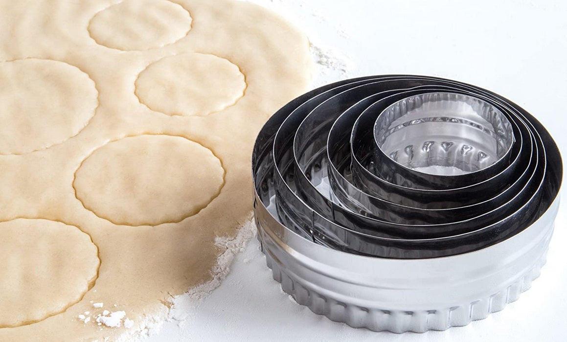 Fox Run Plain & Crinkled Double Sided Cookie Cutter Set by Kitchen Niche