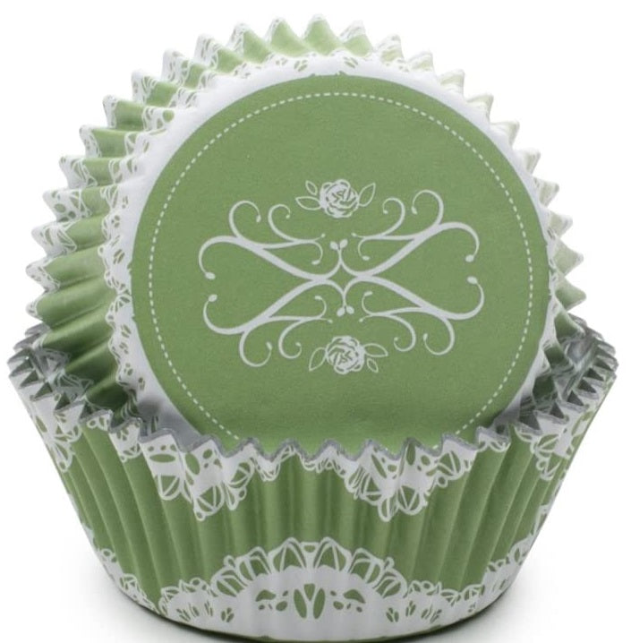 Fox Run Elegant Lace Foil Lined Baking Cup Set of 24 by Kitchen Niche