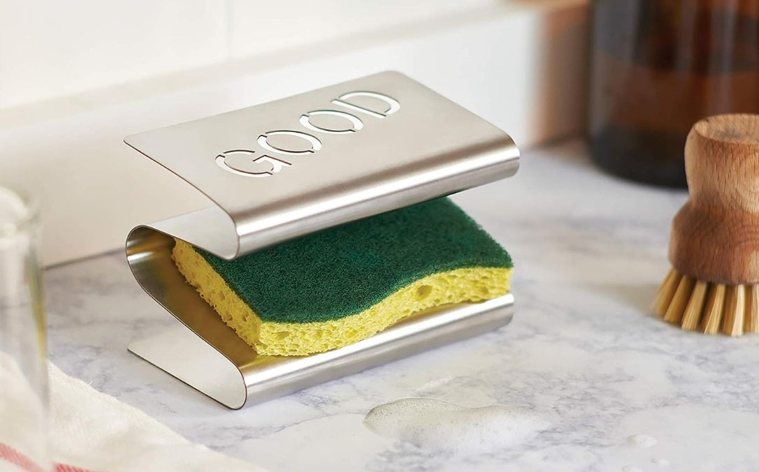 Fox Run Good & Evil Stainless Steel Sponge Holder by Kitchen Niche