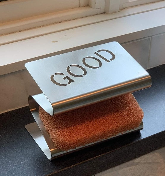Fox Run Good & Evil Stainless Steel Sponge Holder by Kitchen Niche