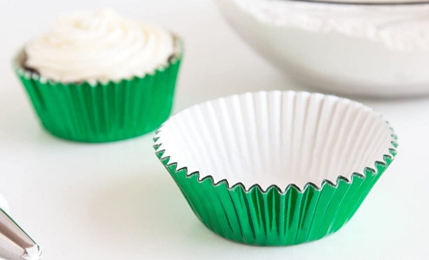 Fox Run Green Foil Baking Cup Set of 32 by Kitchen Niche