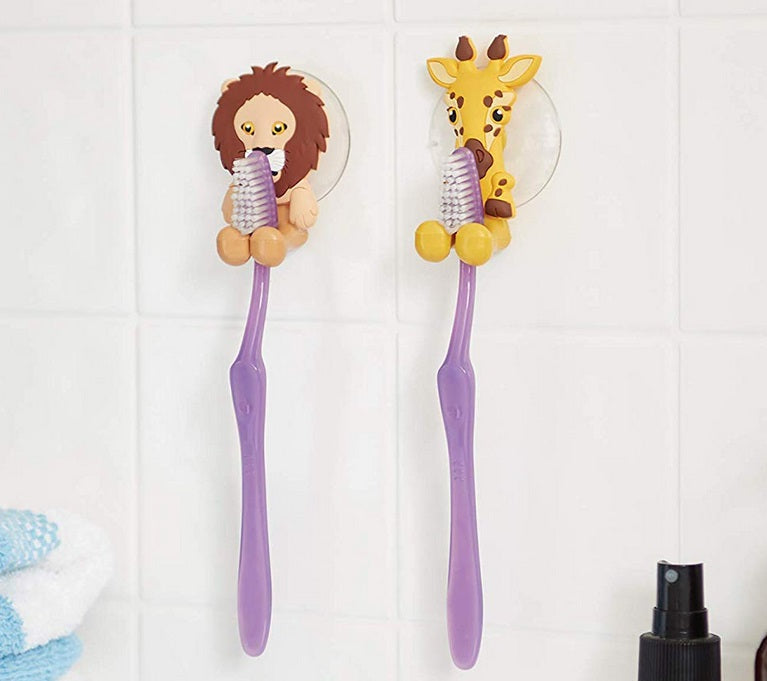 Fox Run Lion & Giraffe Toothbrush Holders by Kitchen Niche