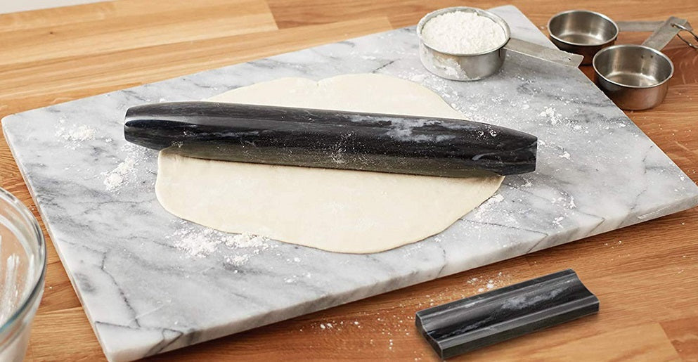 Fox Run Tapered Black Marble French Rolling Pin by Kitchen Niche