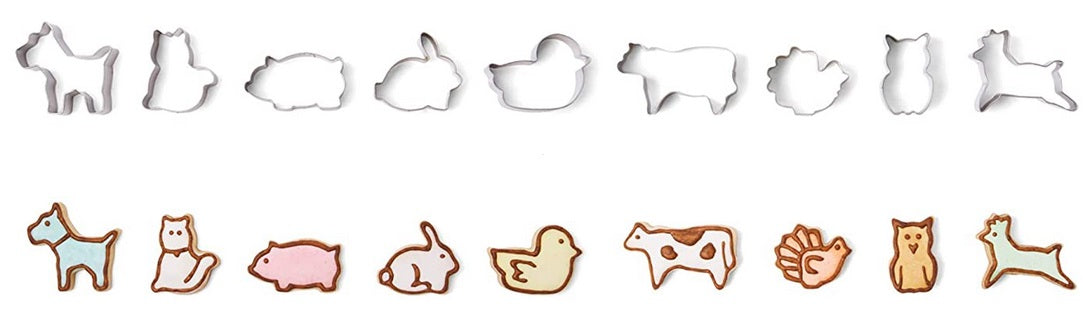 Fox Run Mini Animal Cookie Cutter Set by Kitchen Niche