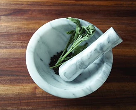 Fox Run White Marble Mortar & Pestle 3-Inch by Kitchen Niche