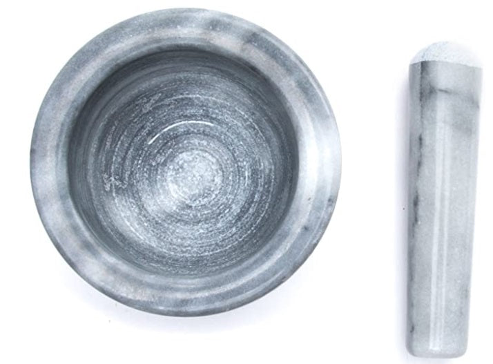 Fox Run White Marble Mortar & Pestle 4-Inch by Kitchen Niche