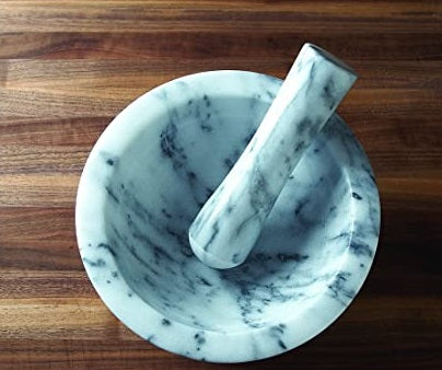 Fox Run White Marble Mortar & Pestle 4-Inch by Kitchen Niche