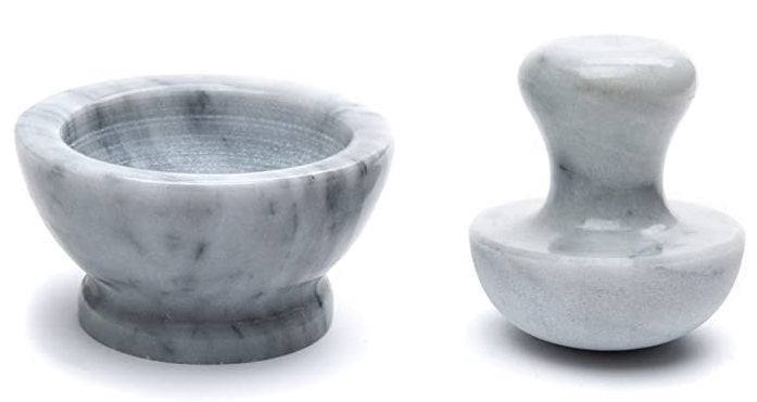 Fox Run Small White Marble Mortar & Pestle by Kitchen Niche