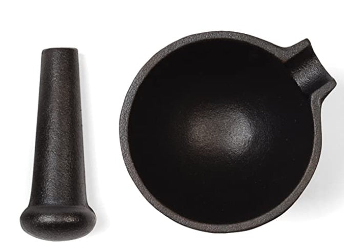 Fox Run Black Cast Iron Mortar & Pestle by Kitchen Niche