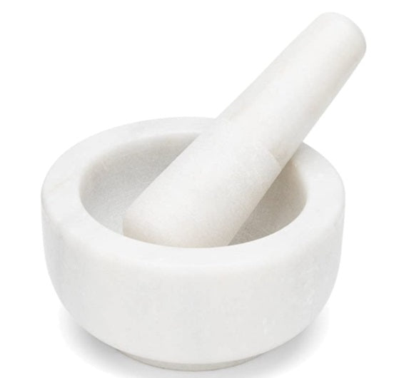 Fox Run White Marble Mortar & Pestle by Kitchen Niche