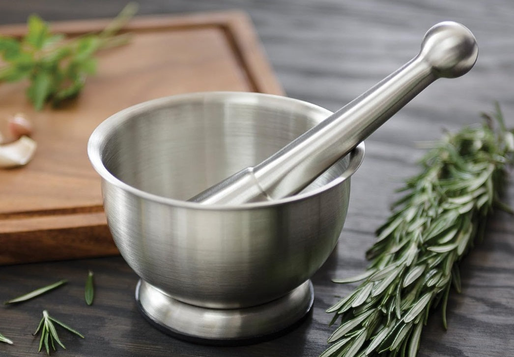 Fox Run Stainless Steel Mortar and Pestle 4.75-Inch by Kitchen Niche