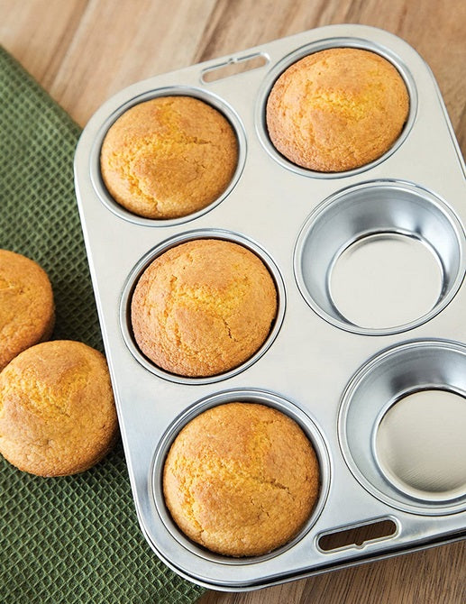 Fox Run Stainless Steel 6-Cup Muffin Pan by Kitchen Niche