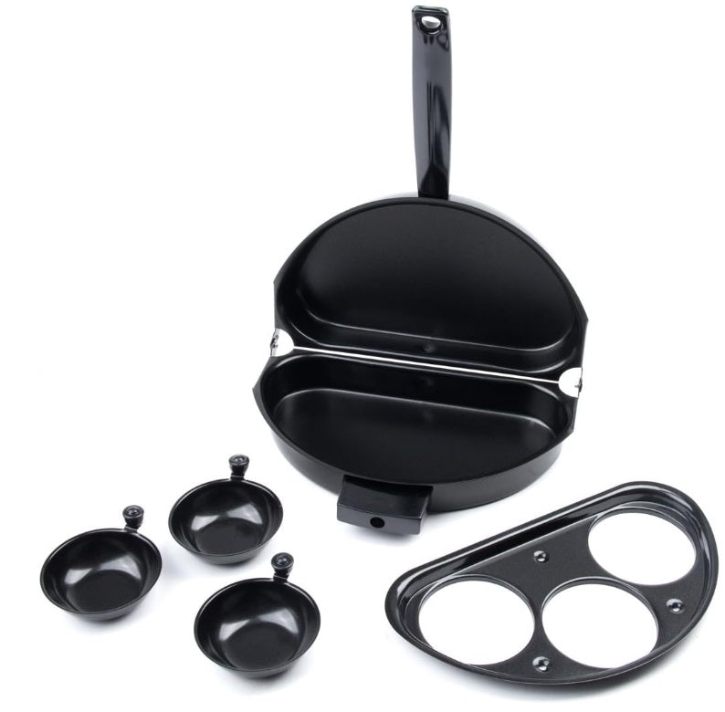 Fox Run Non-Stick Omelet Pan with Egg Poacher by Kitchen Niche