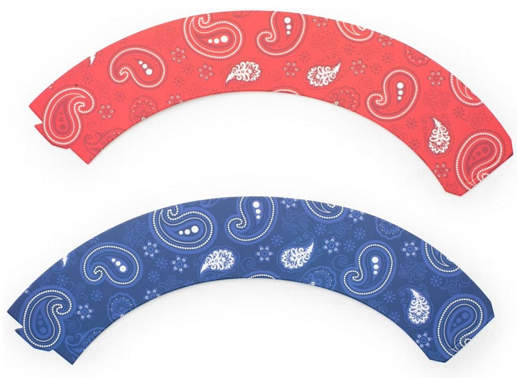 Fox Run Paisley Blue & Red Cupcake Wrap Set of 12 by Kitchen Niche
