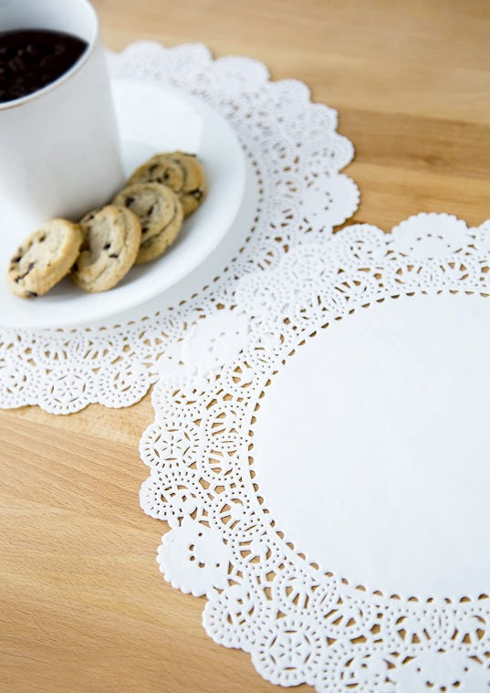 Fox Run Paper Lace Doilies 10" Set of 12 by Kitchen Niche