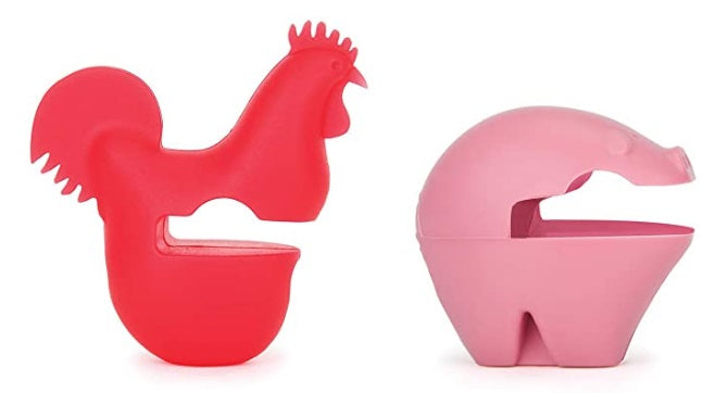 Fox Run Pig &amp; Rooster Pot Clip Set of 2 by Kitchen Niche