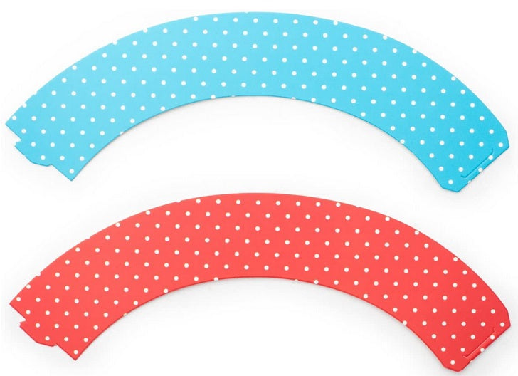 Fox Run Polka Dot Blue & Red Cupcake Wrap Set of 12 by Kitchen Niche