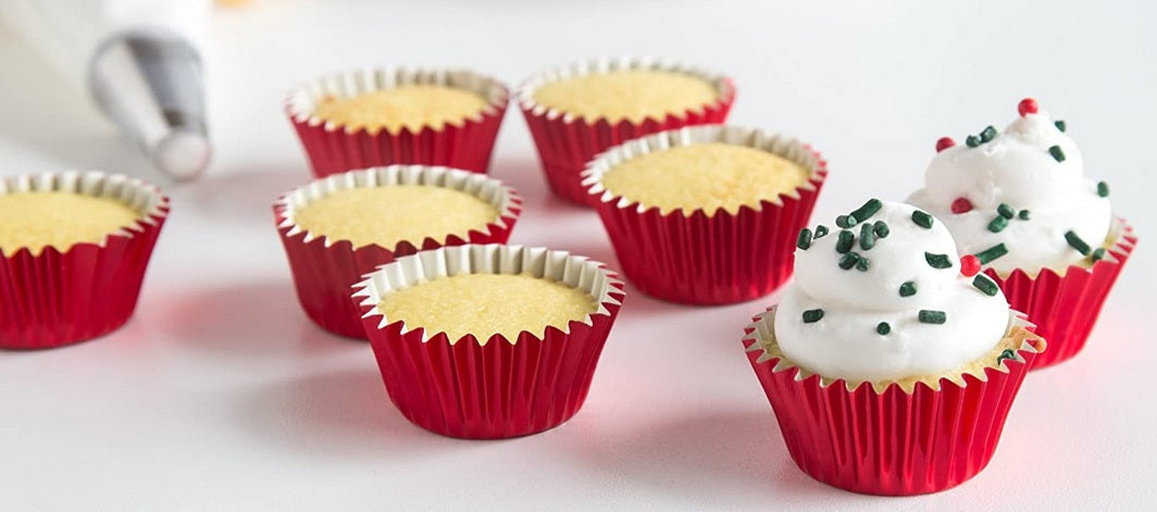 Fox Run Red Foil Mini Baking Cup Set of 48 by Kitchen Niche