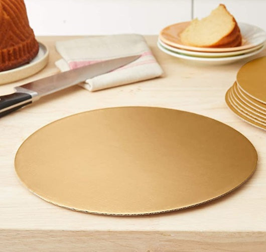 Fox Run Round Gold Cake Base 10" Set of 12 by Kitchen Niche