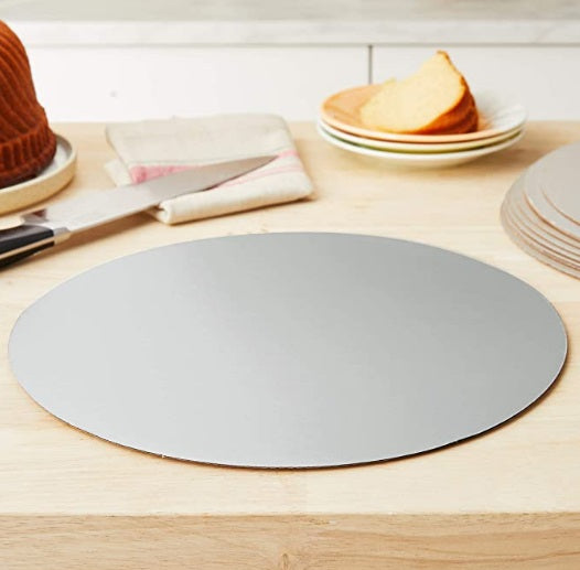 Fox Run Round Silver Cake Base 12" Set of 10 by Kitchen Niche