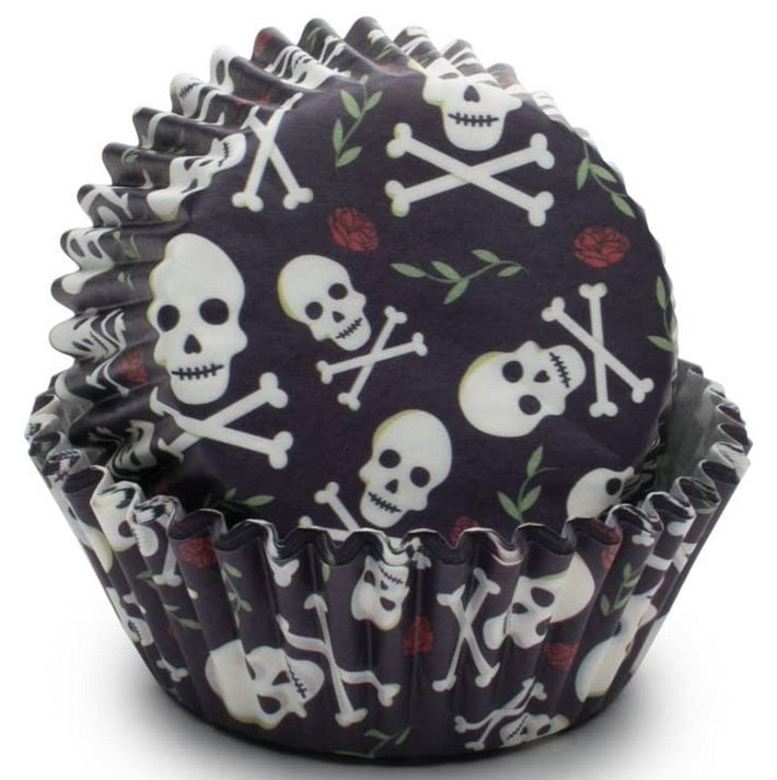 Fox Run Skull & Roses Baking Cup Set of 50 by Kitchen Niche
