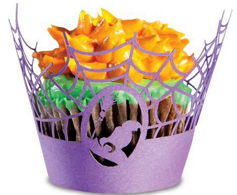 Fox Run Halloween Spider Web Cupcake Wrap Set of 12 by Kitchen Niche
