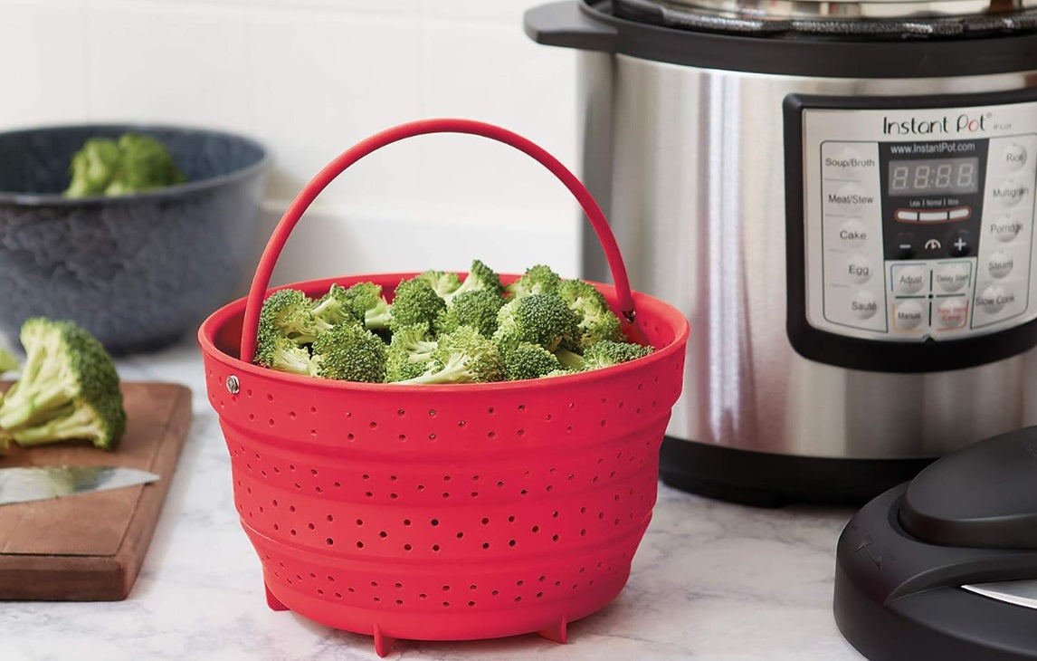 Silicone steamer basket for pressure cooker discount