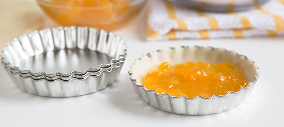 Fox Run Tartlet &amp; Loose Bottom Quiche Pan Set of 4 4&quot; by Kitchen Niche