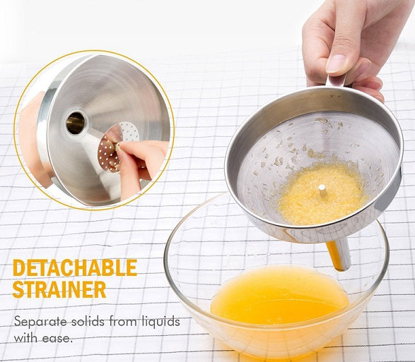 Cuisinox Stainless Steel Funnel with Filter by Kitchen Niche