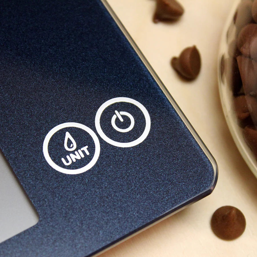 Escali Arti Digital Glass Kitchen Scale Blue Mirage by Kitchen Niche