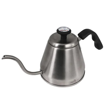 London Sip Stainless Steel Gooseneck Kettle with Thermometer by Kitchen Niche