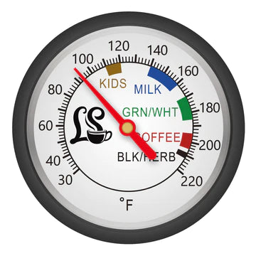 London Sip Stainless Steel Gooseneck Kettle with Thermometer by Kitchen Niche