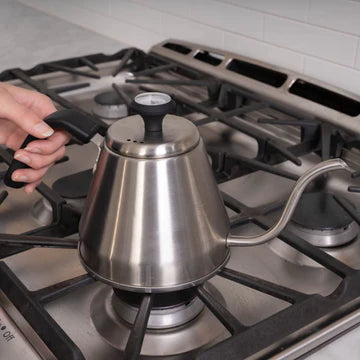 London Sip Stainless Steel Gooseneck Kettle with Thermometer by Kitchen Niche