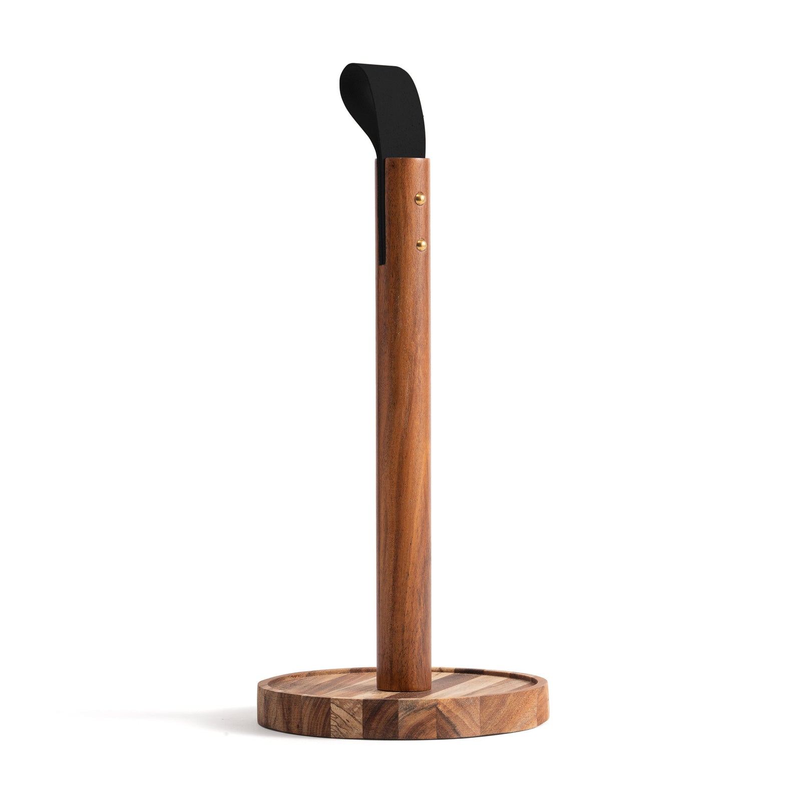 Paper Towel Holder – Acacia Wood & Leather