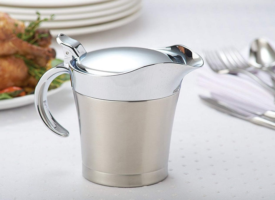 Fox Run Double Walled Stainless Steel Gravy Boat / Warmer by Kitchen Niche