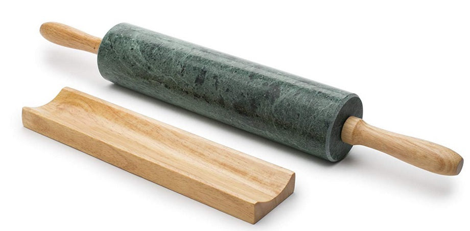 Fox Run Green Marble Rolling Pin 10" by Kitchen Niche