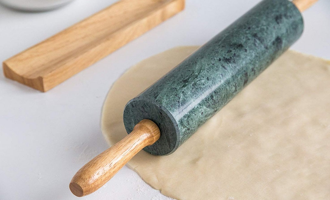 Fox Run Green Marble Rolling Pin 10" by Kitchen Niche