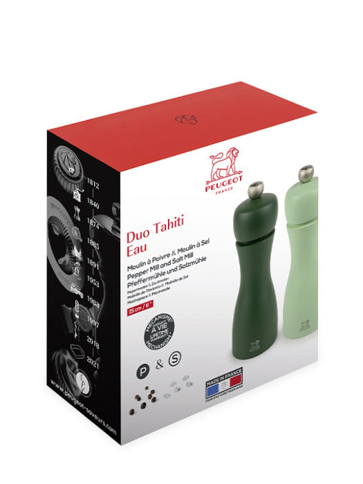 Peugeot Tahiti Duo Water Salt & Pepper Mill Set - 15cm by Kitchen Niche