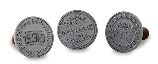 Nordic Ware Set of 3 Greetings Heirloom Christmas Cookie Stamps by Kitchen Niche