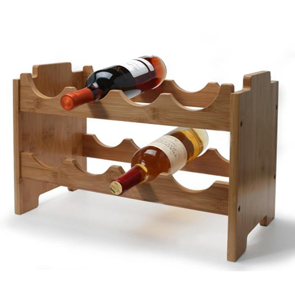 Natural Living Bamboo Wine Rack – Expandable With Add-On Tier