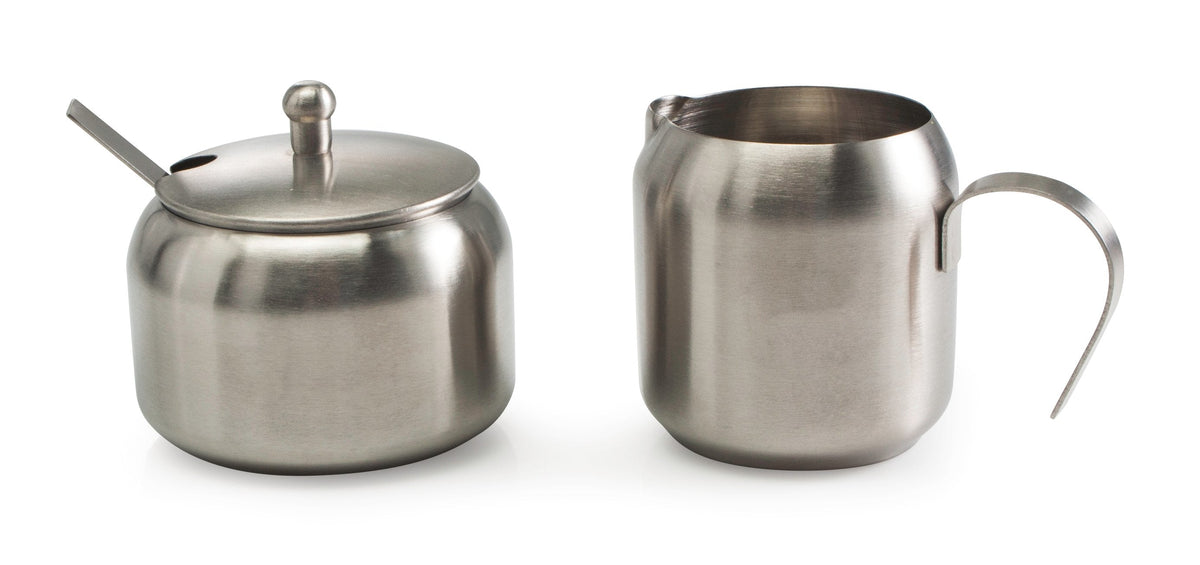 Café Culture Cream &amp; Sugar Set – Stainless Steel Cafe Culture by Kitchen Niche
